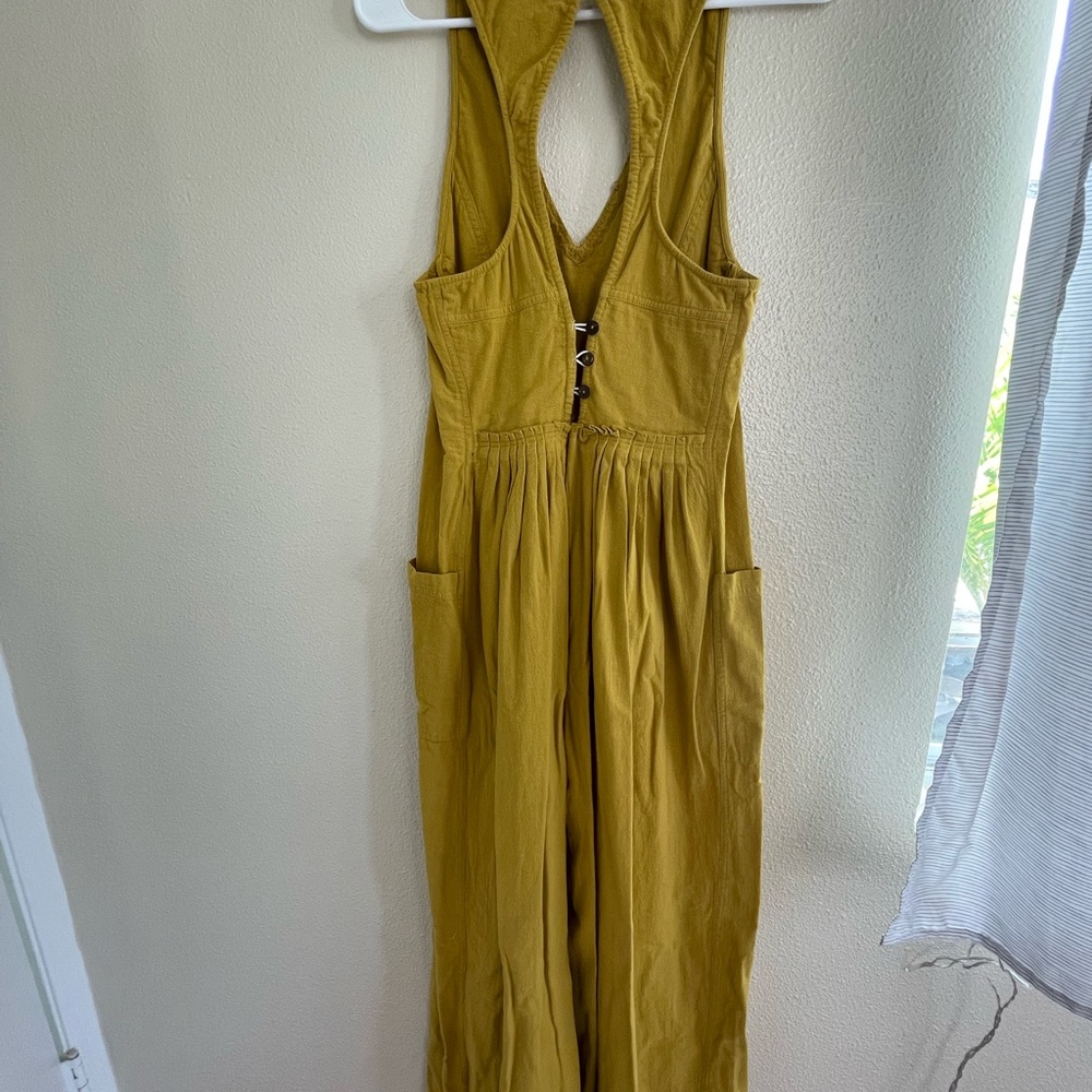 Free People Yellow Jumpsuit